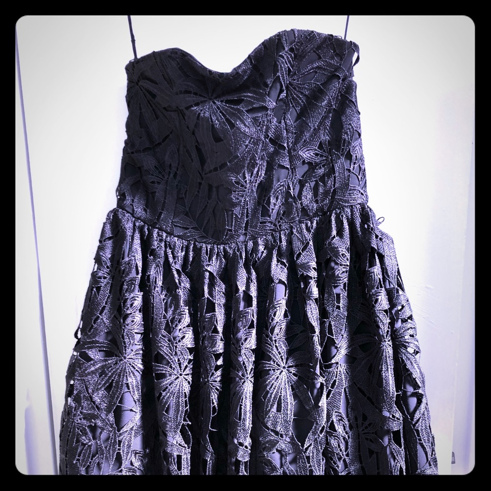 Alice & Olivia, black, size 6 strapless dress, new